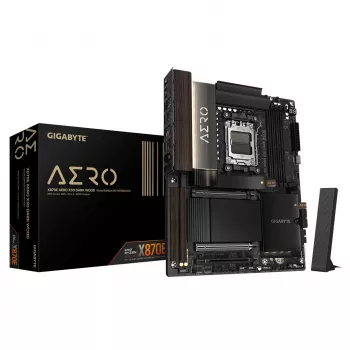 Gigabyte X870E AERO X3D DARK WOOD placa base - compatible con AMD Ryzen 9000 CPUs, VRM digital 16+2+2 fases, hasta 9000 MHz DDR5 (OC), 2x PCIe 5.0 + 2x PCIe 4.0, Wi-Fi 7, 5GbE LAN, USB 4