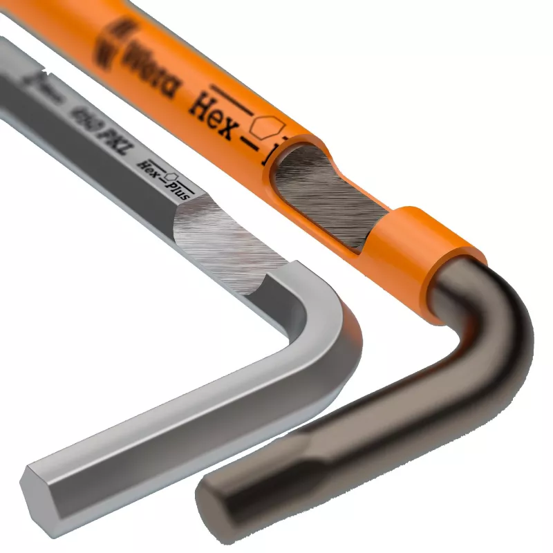 Wera 9740 Hex-Plus set de llaves en L métricas 9 piezas con punta esférica y codificación por colores