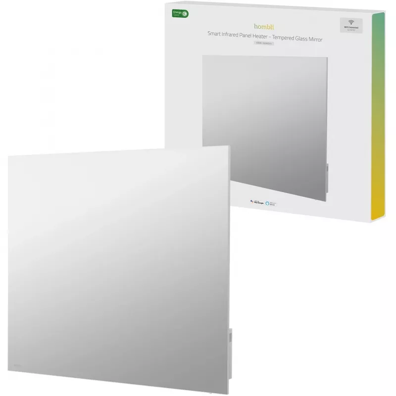 Hombli Smart panel calefactor de vidrio por infrarrojos 400W espejo