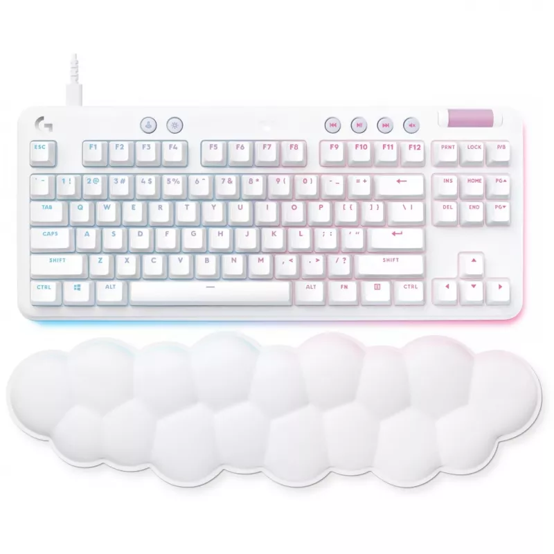 Logitech G G713 TKL teclado gaming mecánico - White Mist (Aurora Collection)