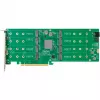 HighPoint Rocket 1508 tarjeta HBA NVMe de 8x puertos M.2 a PCIe 4.0 x16 con interfaz C