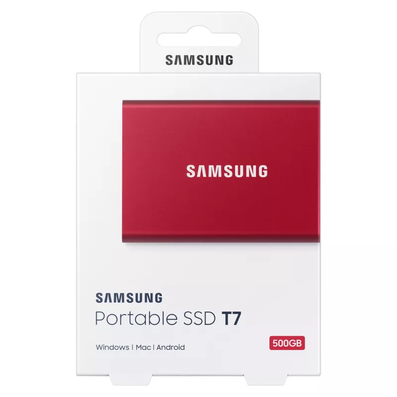 Samsung Portable SSD T7 500GB USB 3.2 Gen 2 Metallic Red Unidad de estado sólido externa