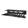 APC Organizador de cables horizontal de una cara 2U 6 pulgadas de profundidad con tapa