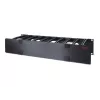 APC Organizador de cables horizontal de una cara 2U 6 pulgadas de profundidad con tapa