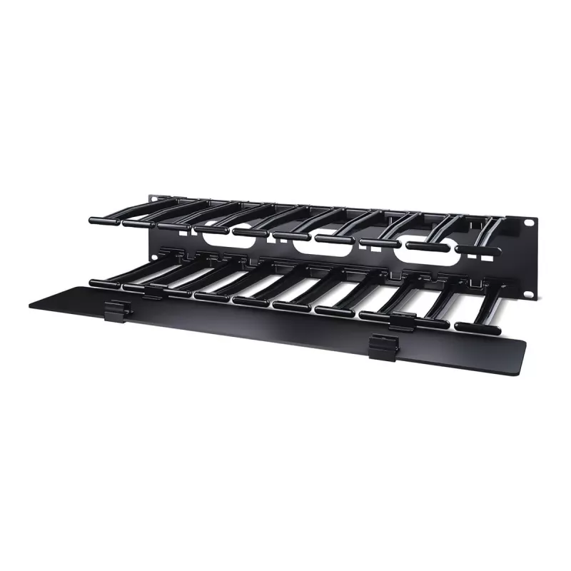 APC Organizador de cables horizontal de una cara 2U 6 pulgadas de profundidad con tapa