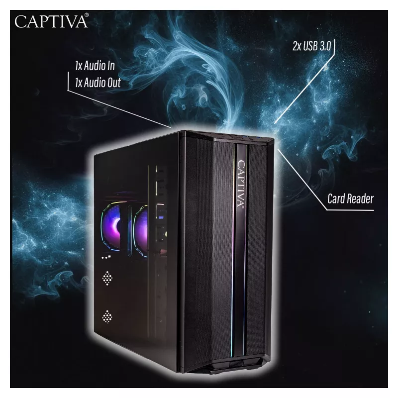 Captiva Workstation I83-403, Intel Core i7-14700, 64 GB DDR4, 1 TB SSD, sin sistema operativo