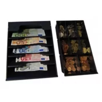 APG VPK-15B-26-BX Cajón portamonedas fijo Euro 5x8 envasado individualmente Negro