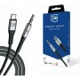 3MK Cable de audio AUX USB-C a jack 3,5 mm (12 cm) - Gris