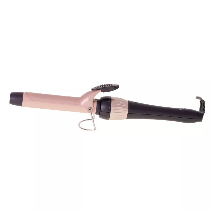 Adler AD 2117 Rizador con sistema de calefacción cerámico, cilindro de 25 mm, 200 °C, 45 W, Negro/Rosa