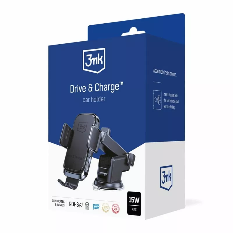 3mk Drive & Charge Soporte para coche con cargador inalámbrico