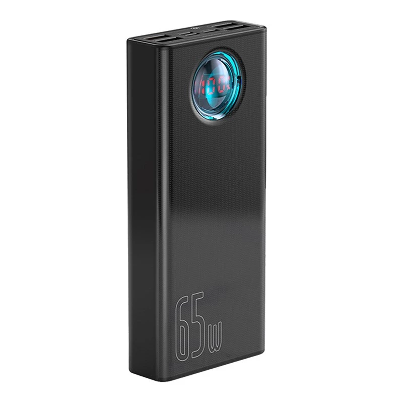 Baseus Amblight Batería externa 30000mAh, 4xUSB, USB-C, 65W, Negro