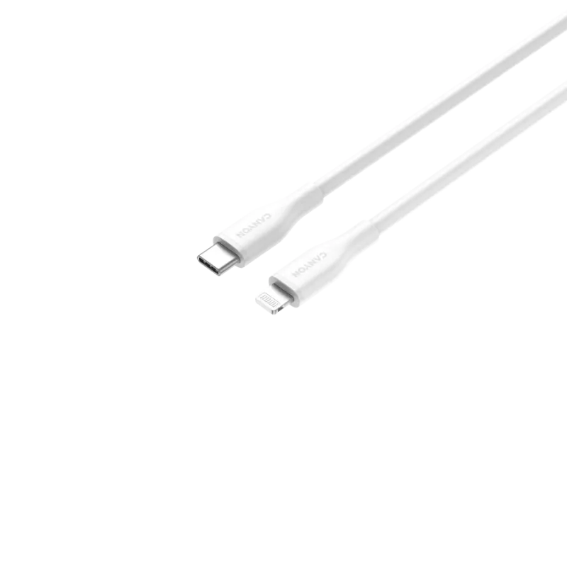 Canyon CLNM60SC10 cable USB-C a Lightning 1m 60W MFi silicona blanco