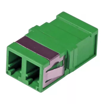 EFB-ELEKTRONIK acoplador de fibra óptica LC Duplex OM5, de una pieza, sin brida, verde lima, casquillo cerámico