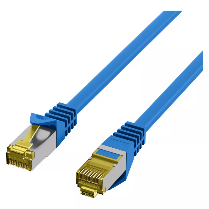 EFB cable de parcheo RJ45 Cat.6A S/FTP LSZH cable sin crimpar Cat.7 azul 0,15m