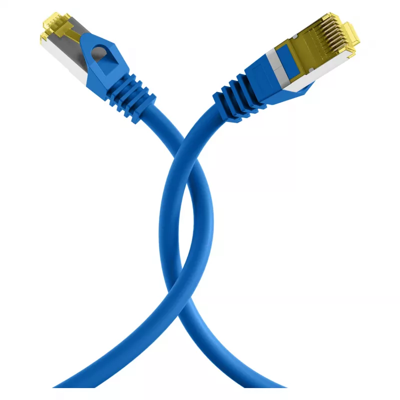 EFB cable de parcheo RJ45 Cat.6A S/FTP LSZH cable sin crimpar Cat.7 azul 0,15m