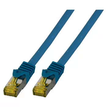 EFB cable de parcheo RJ45 Cat.6A S/FTP LSZH cable sin crimpar Cat.7 azul 0,15m