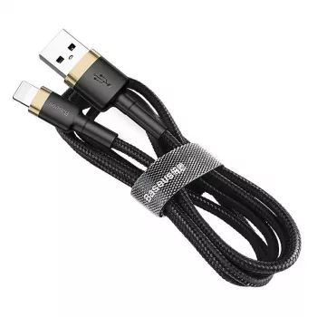 Baseus Cafule cable Lightning a USB-A 1m negro/oro