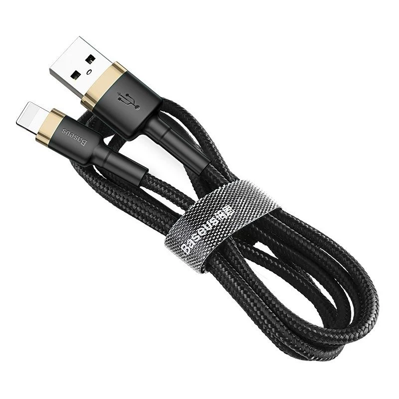 Baseus Cafule cable Lightning a USB-A 1m negro/oro