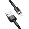 Baseus Cafule cable Lightning a USB-A 1m negro/oro