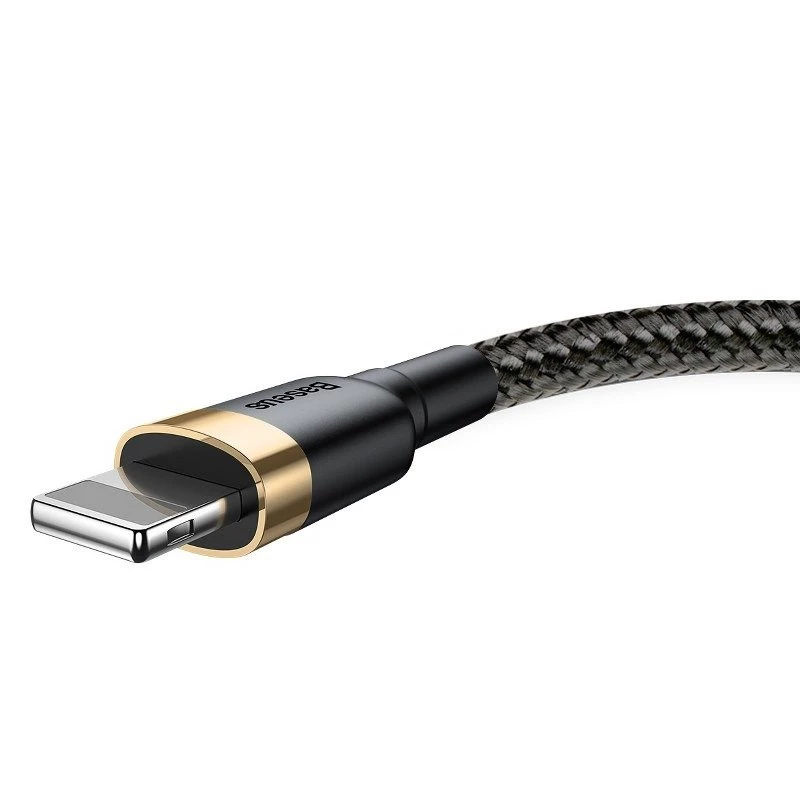 Baseus Cafule cable Lightning a USB-A 1m negro/oro