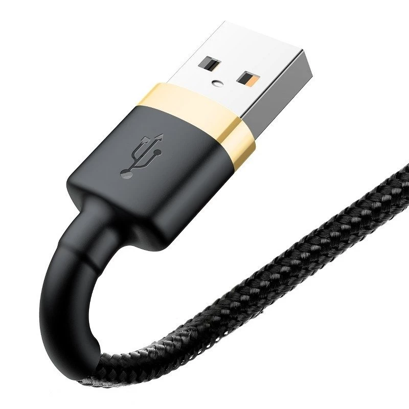 Baseus Cafule cable Lightning a USB-A 1m negro/oro