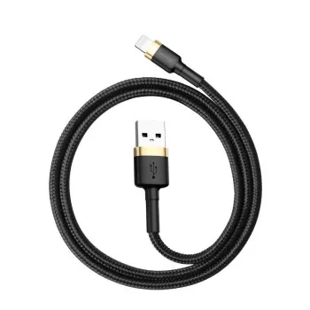 Baseus Cafule cable Lightning a USB-A 1m negro/oro