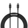 Baseus Superior cable USB-C a USB-C 1m negro 100W carga rápida y sincronización de datos