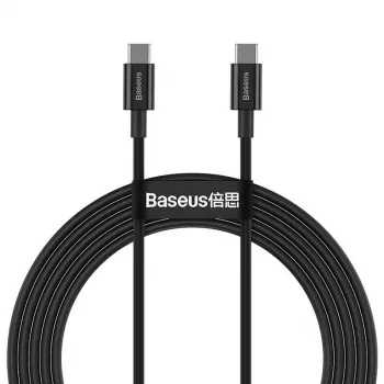 Baseus Superior cable USB-C a USB-C 1m negro 100W carga rápida y sincronización de datos