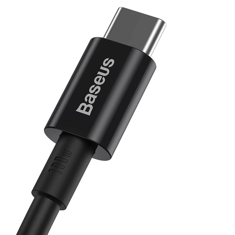 Baseus Superior cable USB-C a USB-C 1m negro 100W carga rápida y sincronización de datos