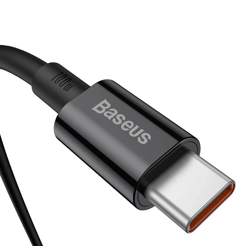 Baseus Superior cable USB-C a USB-C 1m negro 100W carga rápida y sincronización de datos