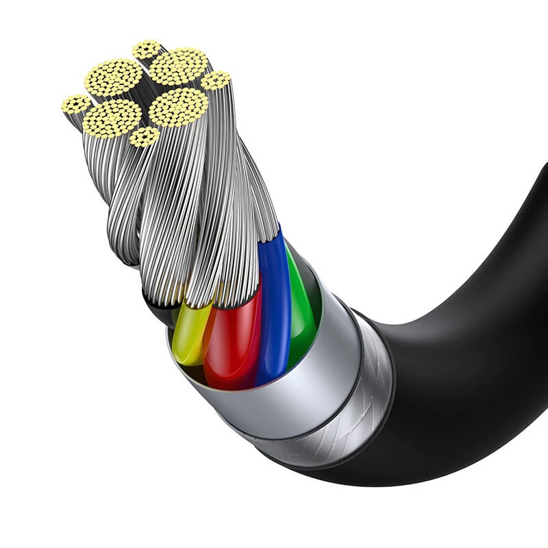 Baseus Superior cable USB-C a USB-C 1m negro 100W carga rápida y sincronización de datos