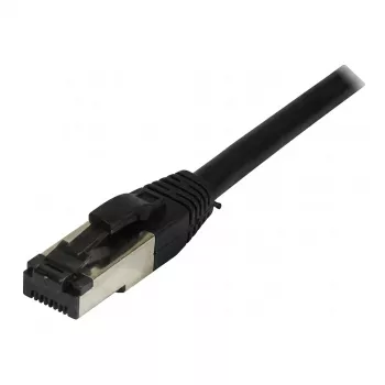 Cable de red RJ45 Synergy21, CAT8.1 2000MHz, 0,25 m, negro, S-STP (S/FTP), TPE/LSZH (SuperFlex), AWG26