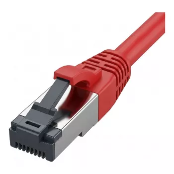 Cable de red RJ45 Synergy21, CAT8.1 2000MHz, 0,15 m, rojo, S-STP (S/FTP), TPE/LSZH (SuperFlex), AWG26