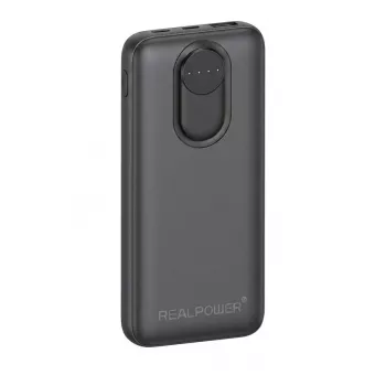 Batería externa RealPower PB-20000 Pro 20000 mAh 30 W 2x USB-A 1x USB-C negra