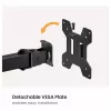 Soporte de escritorio Equip para doble monitor 17-32 pulgadas 360° articulado 10 kg negro