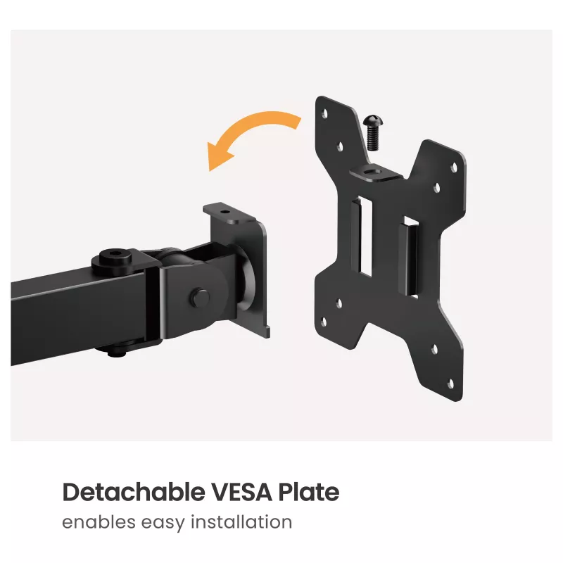 Soporte de escritorio Equip para doble monitor 17-32 pulgadas 360° articulado 10 kg negro