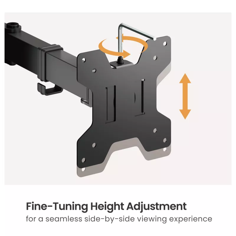 Soporte de escritorio Equip para doble monitor 17-32 pulgadas 360° articulado 10 kg negro