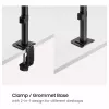 Soporte de escritorio Equip para doble monitor 17-32 pulgadas 360° articulado 10 kg negro