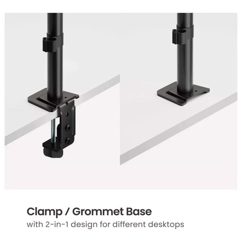 Soporte de escritorio Equip para doble monitor 17-32 pulgadas 360° articulado 10 kg negro