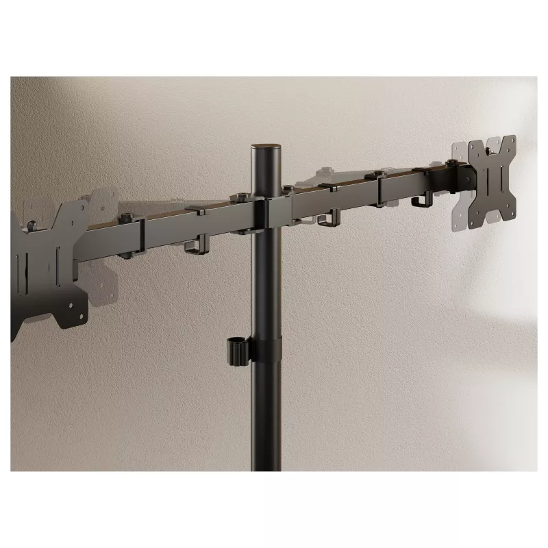Soporte de escritorio Equip para doble monitor 17-32 pulgadas 360° articulado 10 kg negro