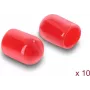 Tapa antipolvo Delock para conector macho SMA, 10 piezas, silicona, roja (60895)