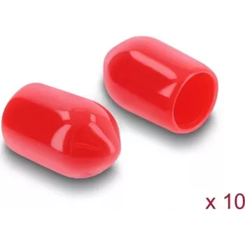 Tapa antipolvo Delock para conector hembra SMA, 10 piezas, silicona, roja (60912)