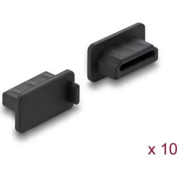 Tapa antipolvo Delock para conector hembra HDMI-A, 10 piezas, silicona, negra (87465)