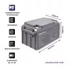 Batería AGM Qoltec 53037 12V 65Ah máx 780A