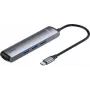 Adaptador hub USB-C Baseus 7 en 1 con 2x USB 3.0, HDMI, USB-C PD 100W, lector de tarjetas SD/TF - Space Grey