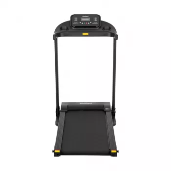 Cinta de correr eléctrica plegable REBEL ACTIVE RBA-1001 con pantalla LCD, 12 programas, 12 km/h, plata/negro