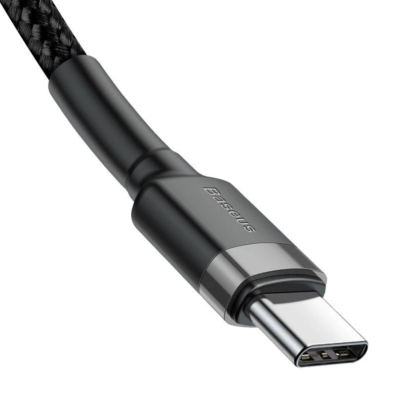 Cable Baseus Cafule USB-C a USB-C PD 2.0 QC 3.0 60W 1 m (negro/gris)