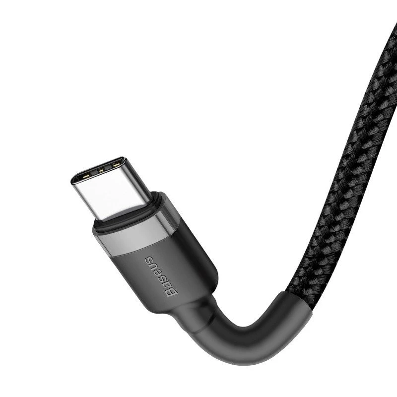 Cable Baseus Cafule USB-C a USB-C PD 2.0 QC 3.0 60W 1 m (negro/gris)