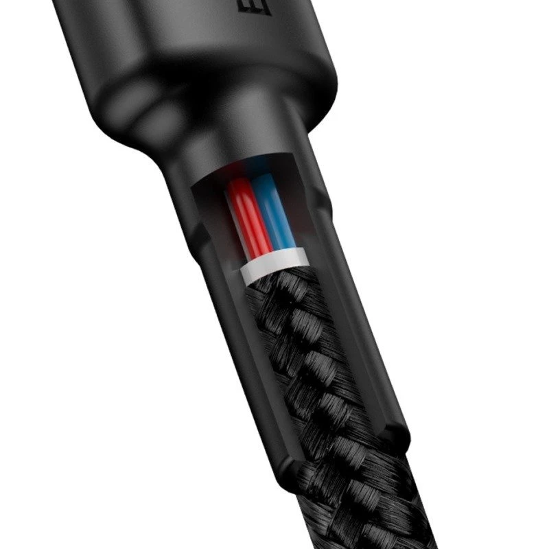 Cable Baseus Cafule USB-C a USB-C PD 2.0 QC 3.0 60W 1 m (negro/gris)