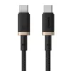 Baseus Dura cable de carga rápida Type-C a Type-C 100 W 1 m negro, dorado